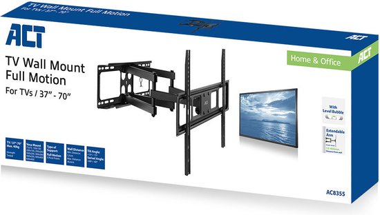 Full motion tv wandsteun, 37" tot 70", VESA